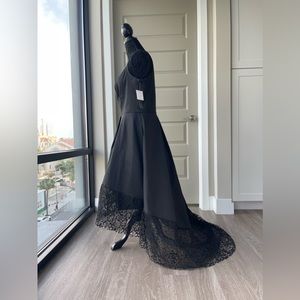 Black V-neck high-low dress, size 22W